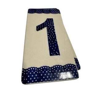 Boleslawcu Polish Pottery Number Address Tile Number 1